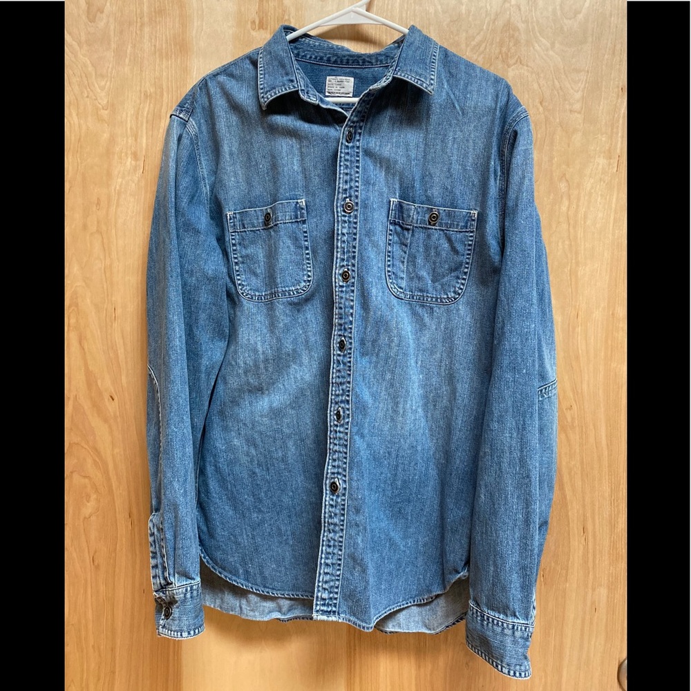 J.Crew Denim Button Down Shirt - Mens L